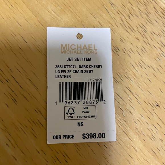 Michael Kors Dark Cherry Zip Chain Crossbody - Picture 6 of 8